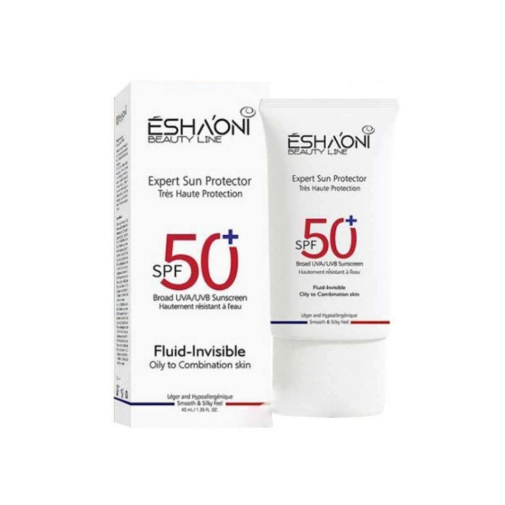 فلوئید ضدافتاب بیرنگ اشااونی با SPF 50 مناسب پوست خشک تا نرمال